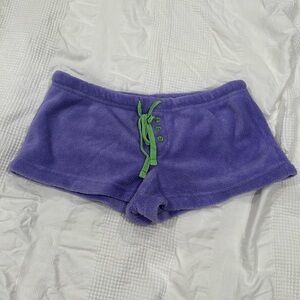 So Intimates fleece peace sign shorts